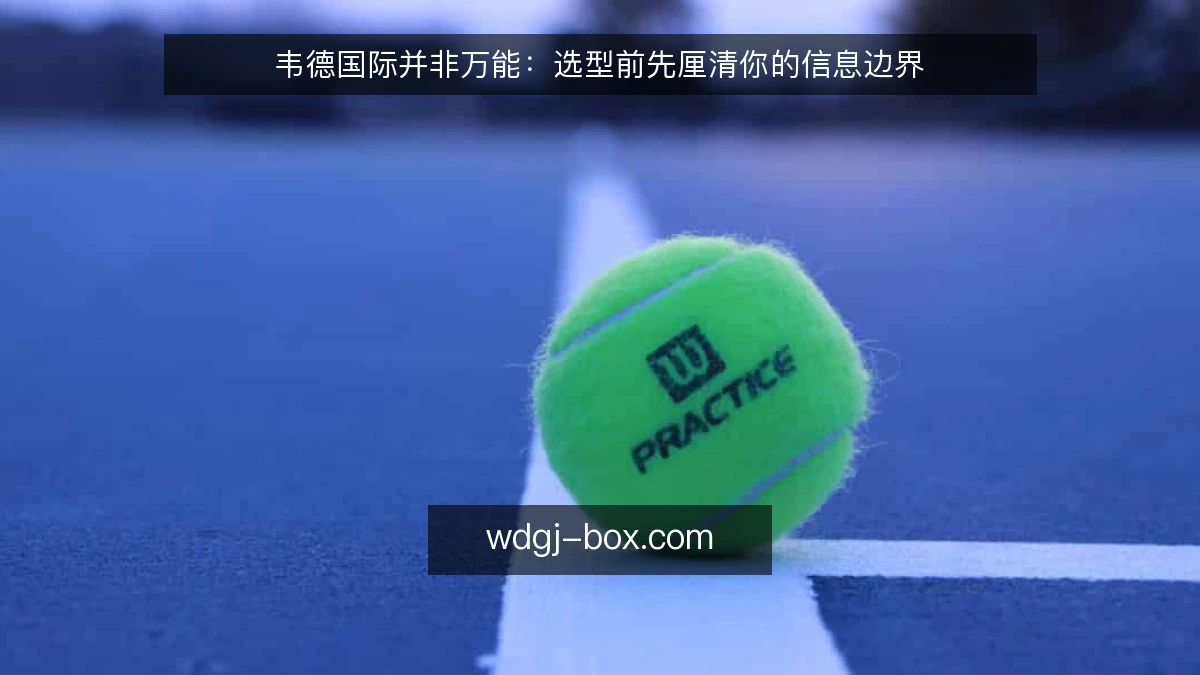 韦德国际并非万能：选型前先厘清你的信息边界